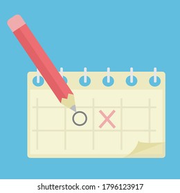 Ilustración vectorial gráfico de fecha.Perfecto para quién le gusta la ilustración de la fecha en el producto o en la plantilla