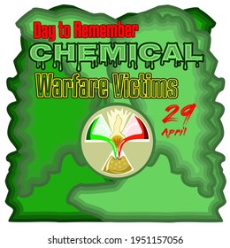 Illustration vector graphic of Day to remember chemical warfare victims. Perfect for poster or banner.