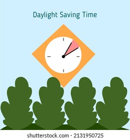 Illustration vector graphic of daylight saving time 