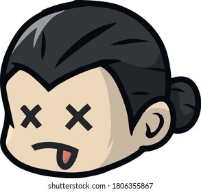 ilustración vectorial de los emotes muertos, perfecto para twitch, streaming de juegos, pegatinas, etc.