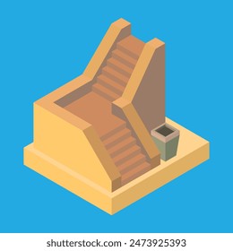 Ilustración Vector gráfico de escaleras sin salida. Perfecto para todos los Diseños gráficos, etc.