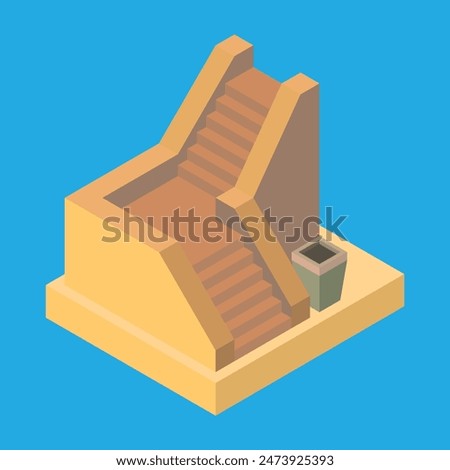 Illustration vector graphic of dead-end stairs. Perfect for all graphic designs, etc.