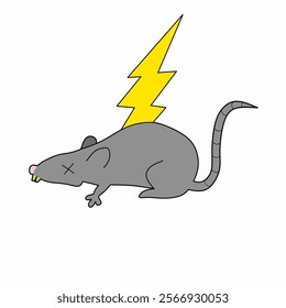 illustration vector graphic of death mouse, perfect for pest control, logo, etc.