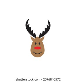 illustration vector graphic of deer head showing his the beauty of the horns. perfect for chrismas celebration etc. 