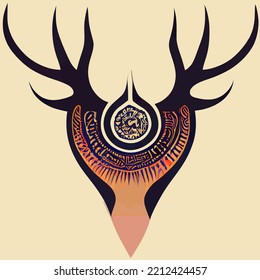 illustration Vector graphic of deer head isolated good for logo design 