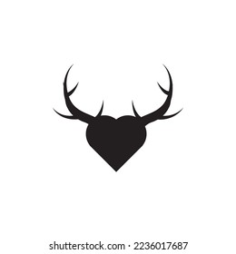 illustration vector graphic of deer love good for logo icon.