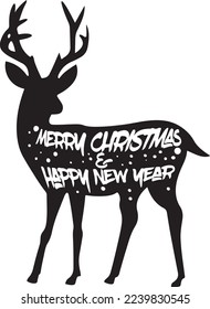 illustration vector graphic of deer silhouette