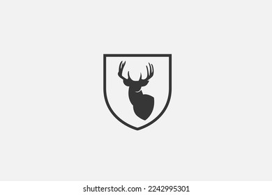 Illustration vector graphic of deer or stag emblem. Good for logo
