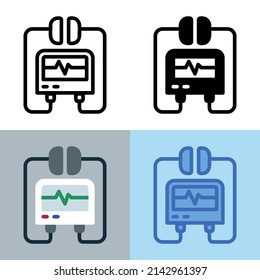 Illustration vector graphic of Defibrillator Icon. Perfect for user interface, new application, etc