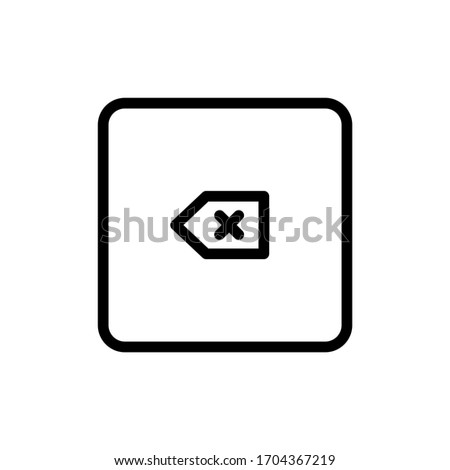 Illustration vector graphic of del icon