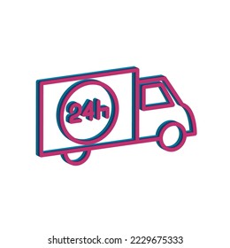 Illustration Vector graphic of delivery icon. Fit for courier, shipping, e-commerce, order etc.