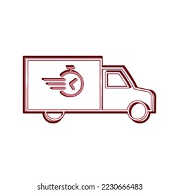 Illustration Vector graphic of delivery icon. Fit for courier, shipping, e-commerce, order etc.