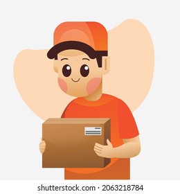 Illustration Vector Graphic of Delivery Service Guy for your shoping