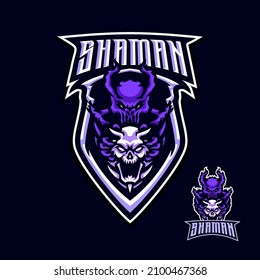 illustration vector graphic of Demon mascot logo perfect for sport and e-sport team