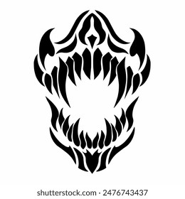 illustration vector graphic of design abstract tribal fangs