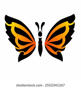 illustration vector graphic of design abstract Beautiful butterfly for tattoo