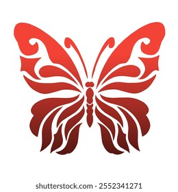 illustration vector graphic of design abstract Beautiful butterfly for tattoo