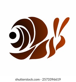 illustration vector graphic of design abstract tribal art snail for tattoo