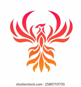 illustration vector graphic of design abstract tribal Phoenix bird for symbols