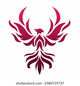 illustration vector graphic of design abstract tribal Phoenix bird for symbols