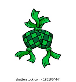 Illustration vector graphic design asset of ketupat. Suitable for multipurpose content.