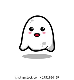 Illustration vector graphic design asset of ghost character. Suitable for multipurpose content.