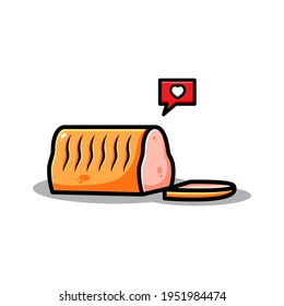 Illustration Vektorgrafik Design Objekt von Toastbrot. Geeignet für Mehrzweck-Inhalte.