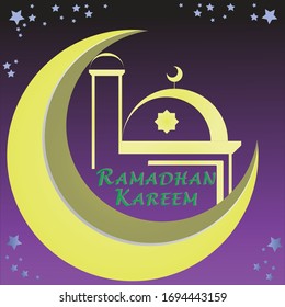 Illustration vector graphic design for banners and themes on social media
background or post card Ramadhan

