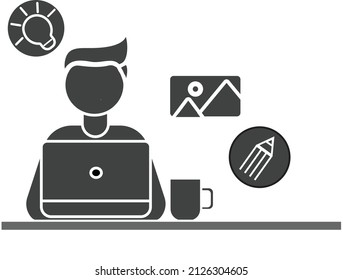 Illustrationsvektor für Grafikdesign, schwarz-glyph-Symbol.etc.