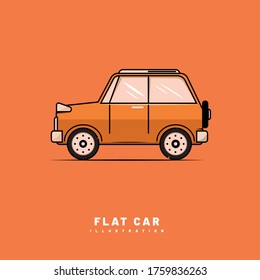 Illustration vector graphic design of car with front view and filled style flat design. Great for your business, web, mobile app, ect.
