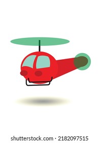 Illustration vector graphic design of cartoon helicopter. cute Illustration of helicopter.
