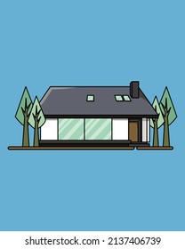 Illustration vector graphic of Design House 1