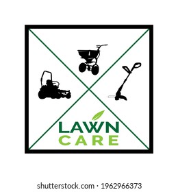 illustration, vector, graphic, design of lawn care logo