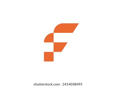 diseño gráfico vectorial de ilustración. pictograma combinado con logotipo minimalista y letra F con logotipo monograma. f logotipo vectorial de letra abstracto del logotipo de letra F conjunto con diseño de gradiente de triángulo doble, 