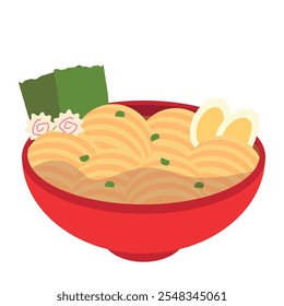 Illustration vector graphic design of Ramen. Can be used for a menu icon, japanese restaurant chain logo, decoration, sticker, etc.