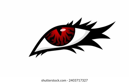 illustration vector graphic of design red eyes suitable for elements