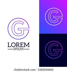 Illustration vector graphic design of template logo letters G perfect for concept logo business