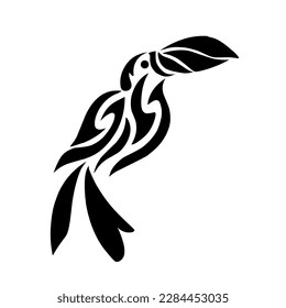 Vektorgrafik von Design-Stamm-Kunst Toucan Vogel