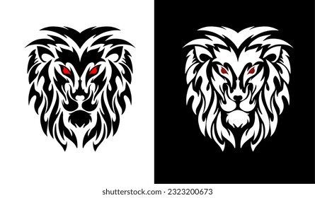 Illustration vector graphic of design tribal head lion for tatto