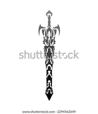 Tribal Sword Tattoo