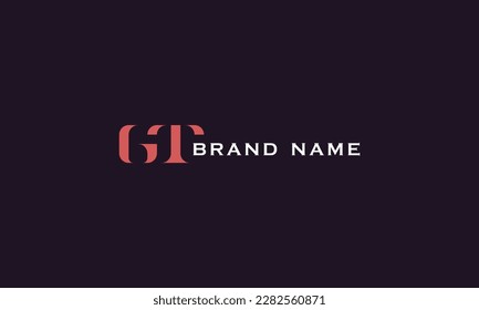 ilustración de diseños gráficos vectoriales. logotipo en monograma G T, estilo de fuente semisan serif. clásico, moderno