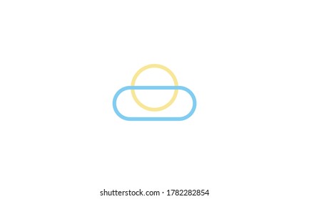 illustration vector graphic designs. pictogram logo combination drug pill, tablet, sunset, and cloud