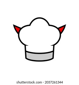 Illustration Vector Graphic of Devil Chef Logo. Perfect to use for Technology Company