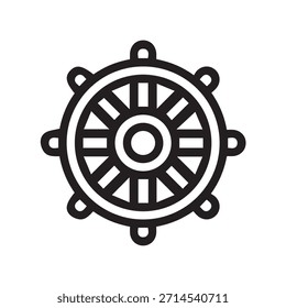 Ilustración Vector gráfico del símbolo Dharmachakra