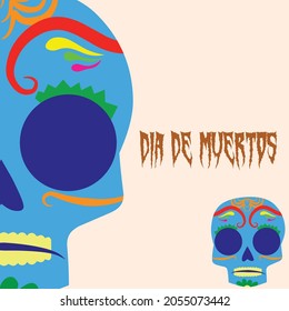 Illustration vector graphic of dia de la muertos, Mexico festival