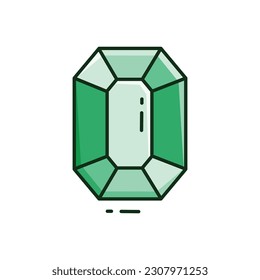 Illustration, Vektorgrafik des Diamanten. Der minimalistische Stil des Diamanten ist einzeln auf weißem Hintergrund. Die Illustration eignet sich für Web-Landing-Seiten, Aufkleber, etc.