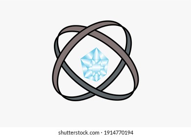 illustration vector graphic of  diamonds in a circle, simple style HD quality