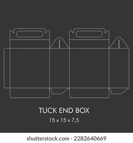 Illustration vector graphic of dielines box cutting template