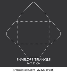 Illustration vector graphic of dielines cut envelope template