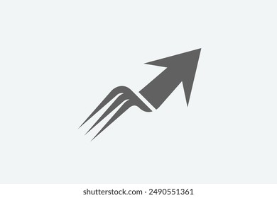 Illustration vector graphic of digital arrow move. Good for logo
